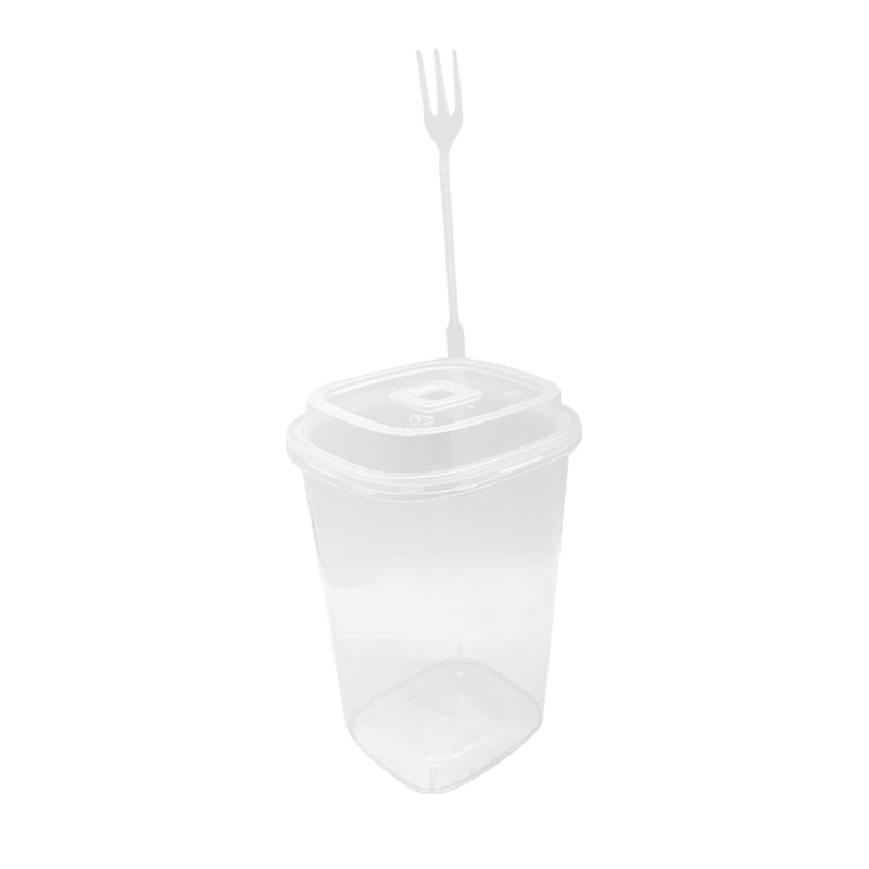 Plain Premium PP Injection Plastic Square Cup Sets