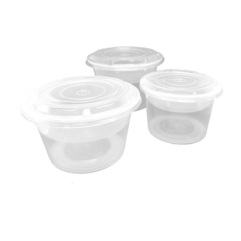 48oz Clear PP Plastic Round Snap-Lock Containers - Clear BPA Free