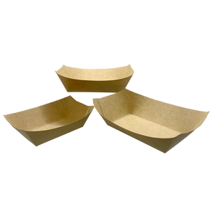 CCF 0.5LB Kraft Paper Food Tray - 1000 pieces/case