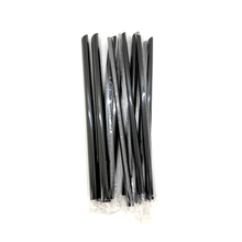 Load image into Gallery viewer, CCF PP plastic drink straws - individually wrap black L9&quot; 8MM diameter - 2500 Pieces/Case