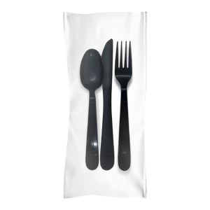 Plastic spoon, knife, and fork