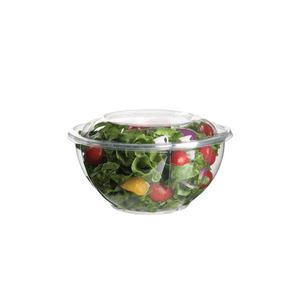 Plastic salad bowl with a lid