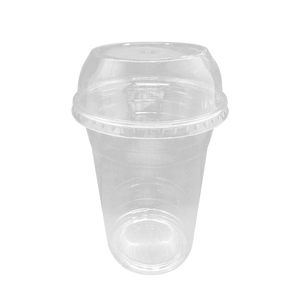 CCF 12-24OZ(D98MM) PET Plastic Wide 2" Hole Dome Lid For PET Plastic Cup - 1000 Pieces/Case