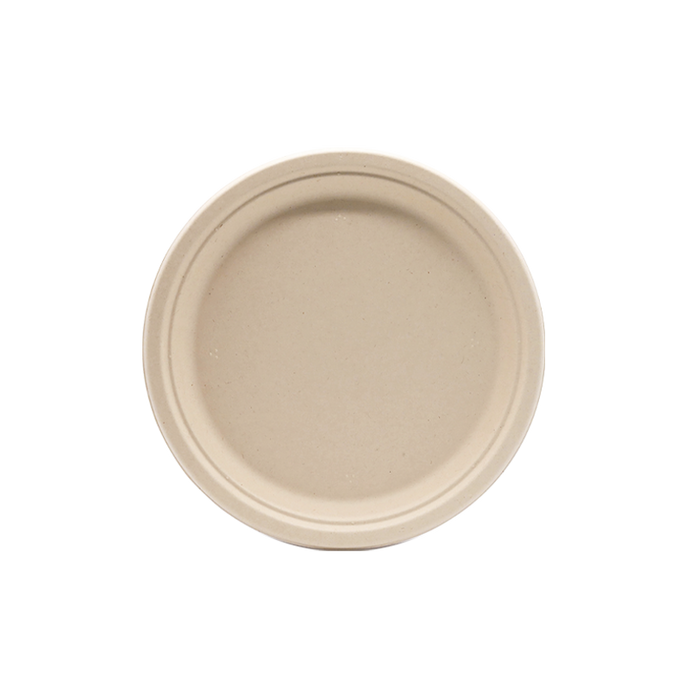 CCF 100% COMPOSTABLE Single Compartment Bagasse Molded Fiber Plate 7