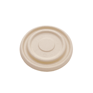 16OZ(D165MM) 100% COMPOSTABLE Bagasse Molded Fiber Round Container Lid - 1000 Pieces/Case