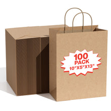 Load image into Gallery viewer, CCF Eco-Friendly Heavy Duty Kraft Paper Shopping Bag #1 - 50, 100 or 275 Pieces/Case