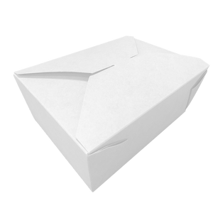 CCF 110OZ Paper Fold Meal Box - White 160 Pieces/Case