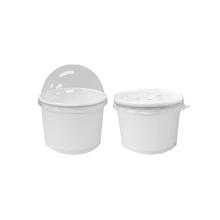 Load image into Gallery viewer, CCF 12OZ(D102MM) PET Plastic Dome Lid With No Hole For Yogurt Paper Cup - 1000 Pieces/Case