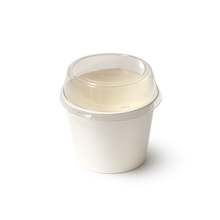 CCF 24-32OZ(D142MM) PET Plastic Dome Lid With No Hole For Yogurt Paper Cup (Style B) - 600 Pieces/Case