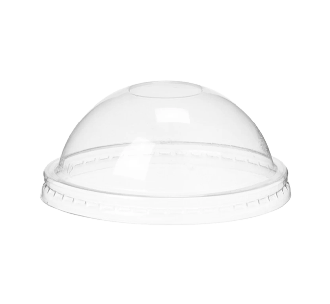 CCF 16OZ(D112MM) PET Plastic Dome Lid With No Hole For Yogurt Paper Cu –  Custom Cup Factory