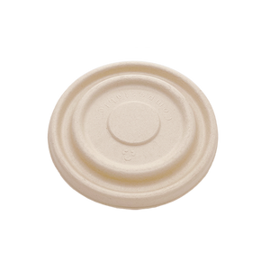 16OZ(D165MM) 100% COMPOSTABLE Bagasse Molded Fiber Round Container Lid - 1000 Pieces/Case