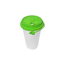 Load image into Gallery viewer, CCF 16-32OZ(D90MM) Premium PP Lid/Attached Stopper For PP Injection Cup - Neon Green 1000 Pieces/Case