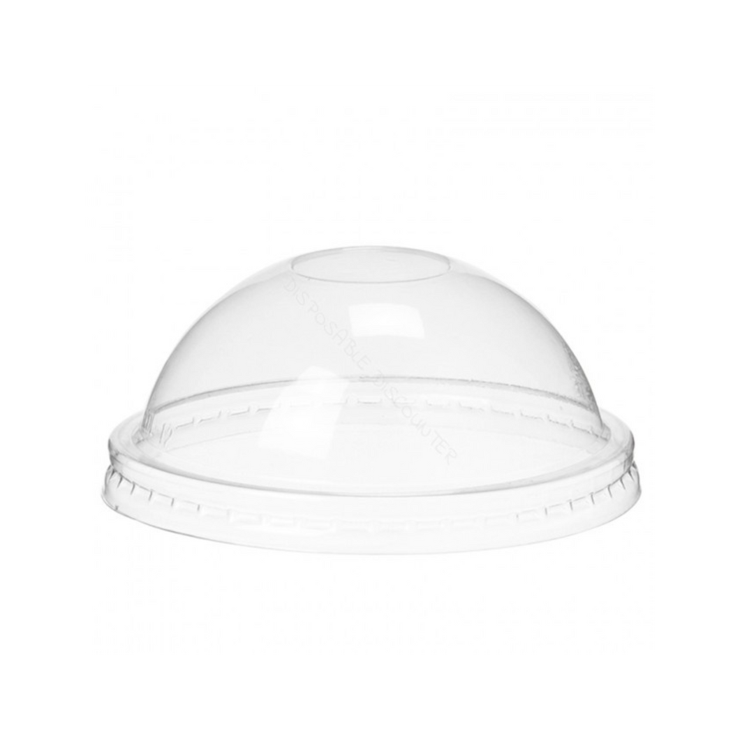 CCF 16OZ(D112MM) PET Plastic Dome Lid With No Hole For Yogurt Paper Cup - 1000 Pieces/Case