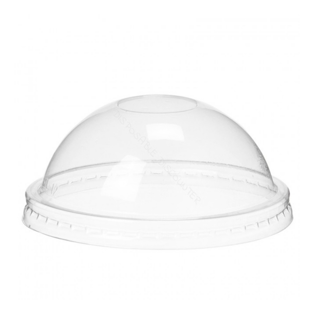 CCF 20OZ(D127MM) PET Plastic Dome Lid With No Hole For Yogurt Paper Cup - 600 Pieces/Case