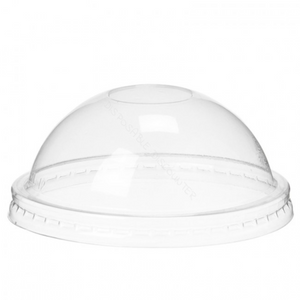 CCF 24-32OZ(D142MM) PET Plastic Dome Lid With No Hole For Yogurt Paper Cup - 600 Pieces/Case