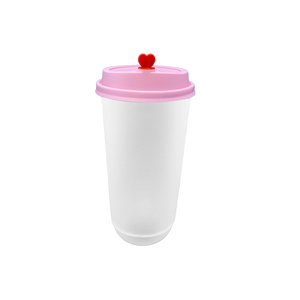 CCF 22/24OZ(D90MM) Premium PP Injection Plastic "U" Style Cup - Frosted 500 Pieces/Case
