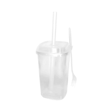 Load image into Gallery viewer, CCF 24OZ Premium PP Injection Plastic Square Cup - Clear 240 sets/Case