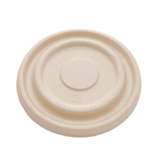 Load image into Gallery viewer, 32OZ(D215MM) 100% COMPOSTABLE Bagasse Molded Fiber Round Container Lid - 400 Pieces/Case