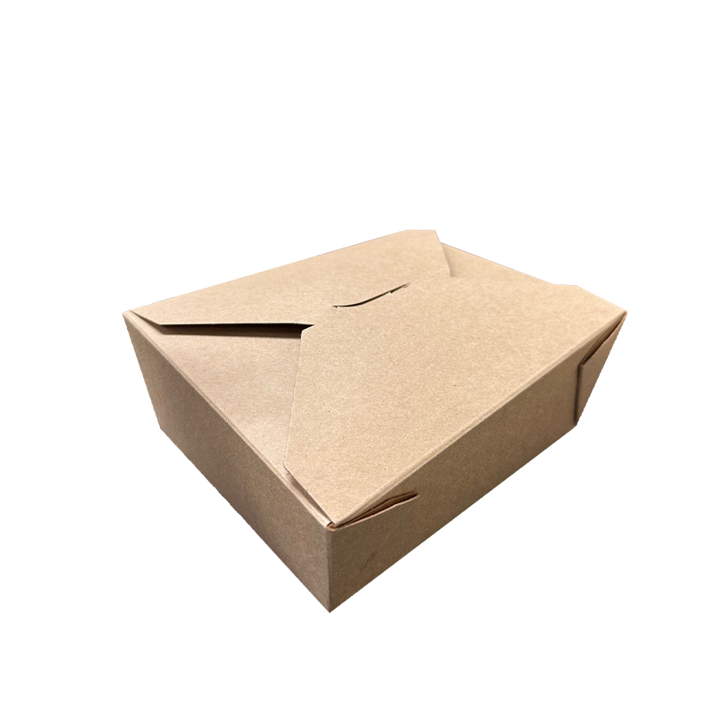 Plain Kraft Paper Fold Meal Boxes