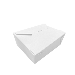 CCF 48OZ Paper Fold Meal Box - White 300 Pieces/Case