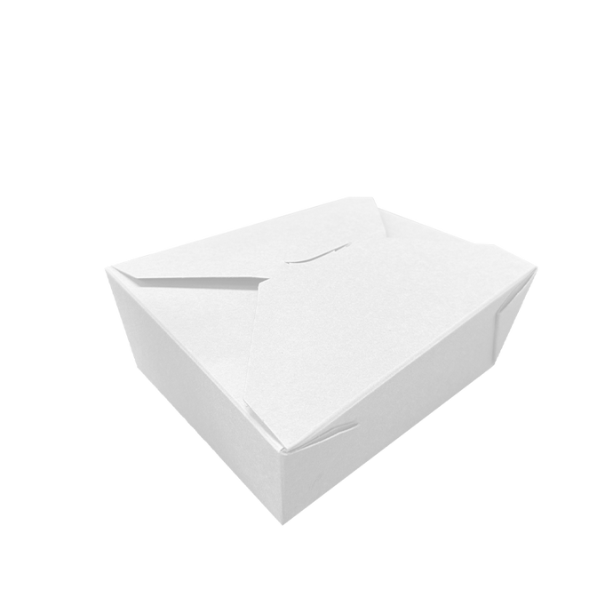 CCF 48OZ Paper Fold Meal Box - White 300 Pieces/Case
