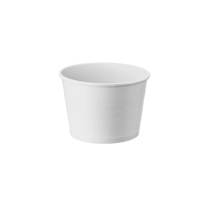 CCF 4OZ(D75MM) Ice Cream Paper Cup - White 1000 Pieces/Case