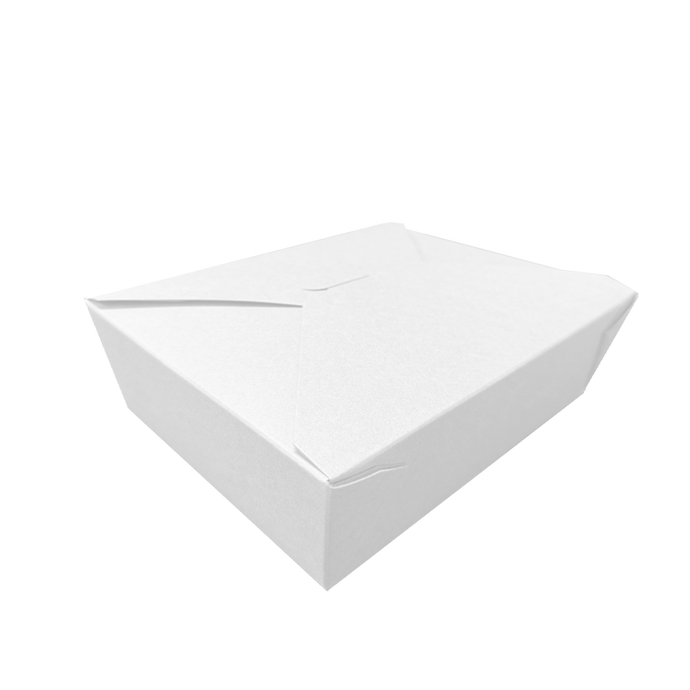CCF 54OZ Paper Fold Meal Box - White 200 Pieces/Case