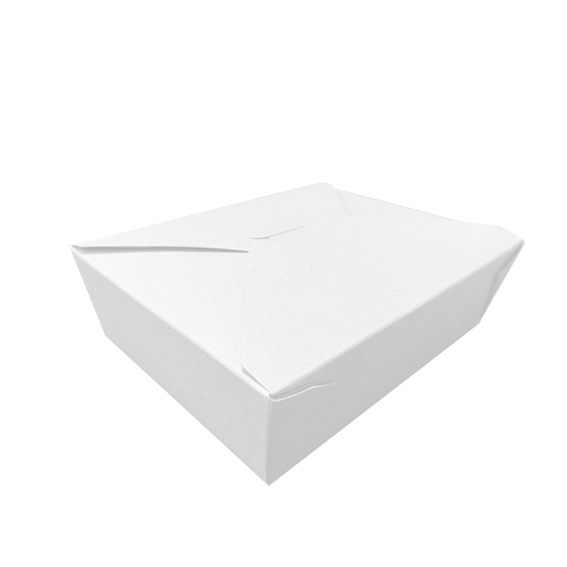 CCF 54OZ Paper Fold Meal Box - White 200 Pieces/Case