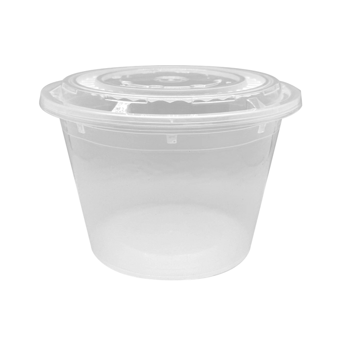 CCF 64OZ(D175MM) Premium PP Injection Plastic Soup Bowl with Lid - 120 Sets/Cases (Microwavable)