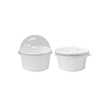 Load image into Gallery viewer, CCF 6/10/16OZ(D96MM) PP Plastic Flat Lid For Paper Ice Cream/Soup Cup - 1000 Pieces/Case