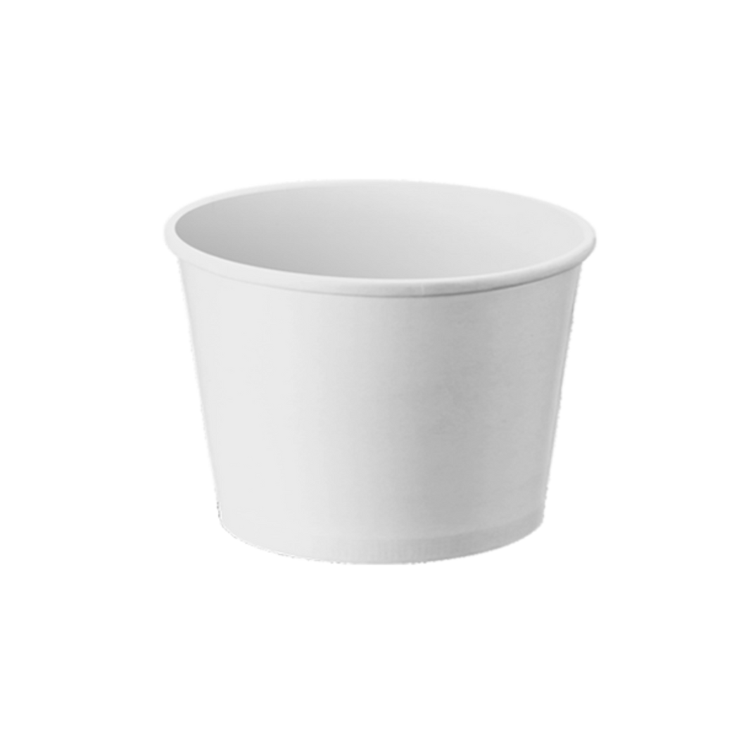 CCF 6OZ(D96MM) Ice Cream Paper Cup - White 1000 Pieces/Case