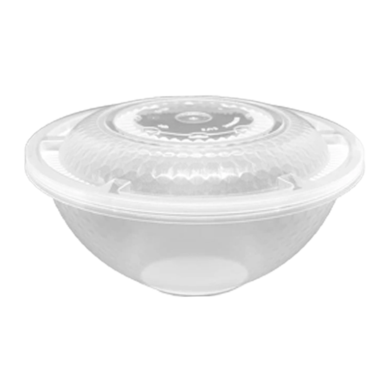 CCF 72OZ(D215MM) Premium PP Injection Plastic Soup Bowl with Lid - 80 Sets/Cases (Microwavable)