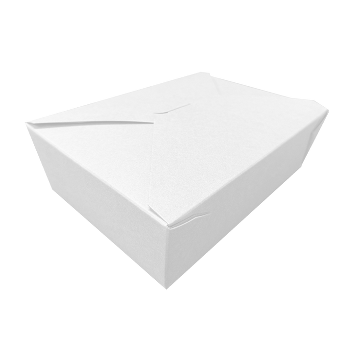CCF 76OZ Paper Fold Meal Box - White 200 Pieces/Case
