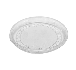 CCF 8-32OZ(D117MM) Deli PET Plastic Flat Lid - 500 Pieces/Case