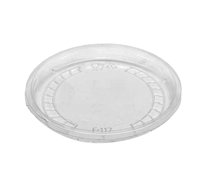 CCF 8-32OZ(D117MM) Deli PET Plastic Flat Lid - 500 Pieces/Case