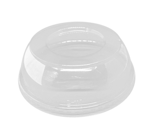 CCF 8-32OZ (D117MM) PET Plastic Dome Lid With No Hole For PET Deli Container