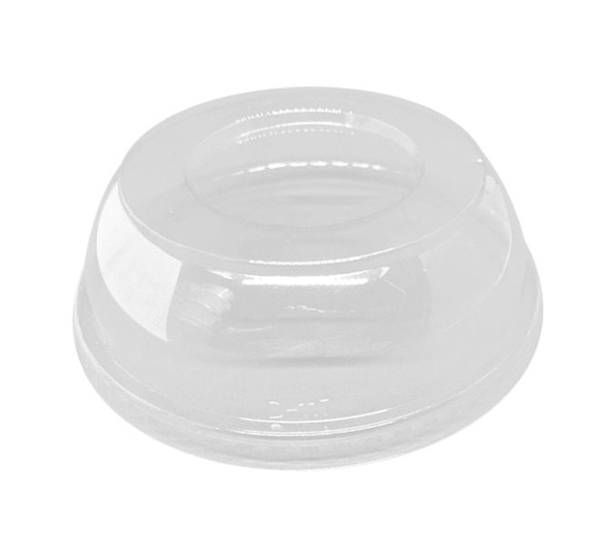 CCF 8-32OZ (D117MM) PET Plastic Dome Lid With No Hole For PET Deli Container