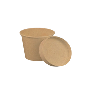 [PRE-ORDER] CCF 8OZ Ice Cream Paper Container - Kraft 500 Pieces/Case