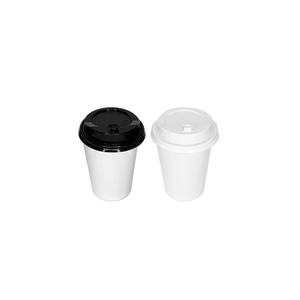 CCF 8OZ(D80MM) PP Plastic Lock-Back Lid For Paper Coffee Cup - White 1000 Pieces/Case