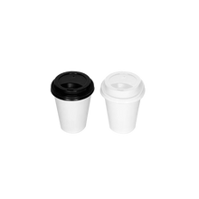 Load image into Gallery viewer, CCF 8OZ(D80MM) PP Plastic Sipper Lid For Paper Coffee Cup - White 1000 Pieces/Case