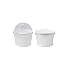 CCF 8-16OZ(D96MM) PP Plastic Flat Lid For Paper Yogurt/Soup Cup - 1000 Pieces/Case