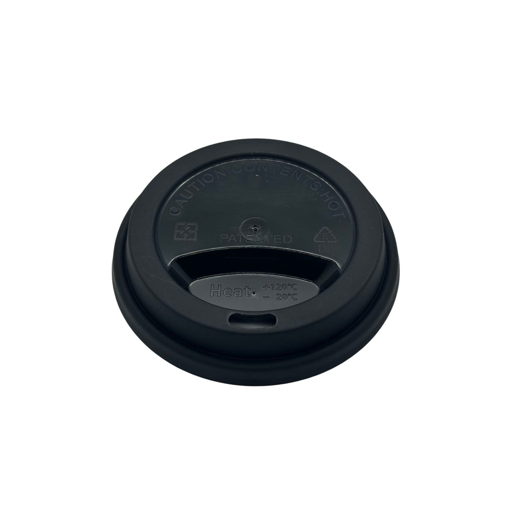 CCF 8OZ(D80MM) PP Plastic Sipper Lid For Paper Coffee Cup - Black 1000 Pieces/Case