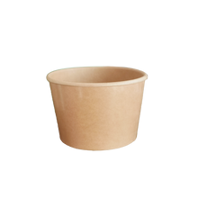 Load image into Gallery viewer, CCF 8OZ Ice Cream Paper Container - Kraft 500 Pieces/Case