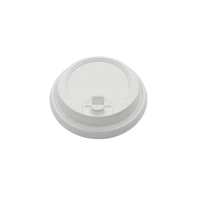 CCF 8OZ(D80MM) PP Plastic Lock-Back Lid For Paper Coffee Cup - White 1000 Pieces/Case