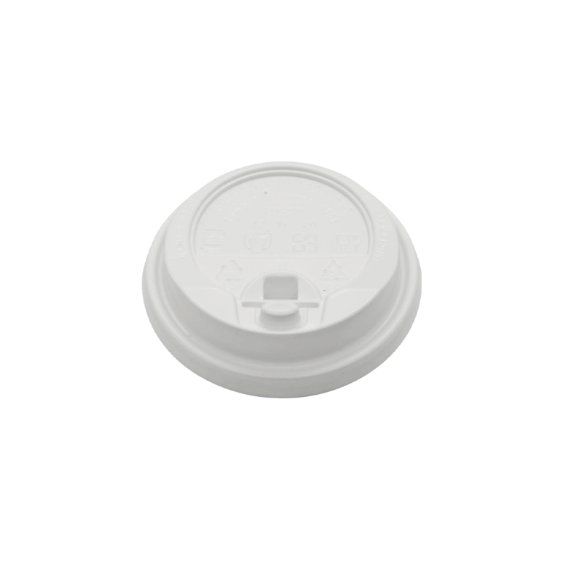 CCF 8OZ(D80MM) PP Plastic Lock-Back Lid For Paper Coffee Cup - White 1000 Pieces/Case