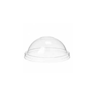 CCF 8OZ(D90MM) PET Plastic Dome Lid With No Hole For Yogurt Paper Cup - 1000 Pieces/Case