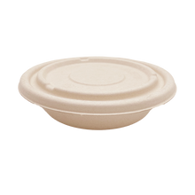 Load image into Gallery viewer, 32OZ(D215MM) 100% COMPOSTABLE Bagasse Molded Fiber Round Container Lid - 400 Pieces/Case