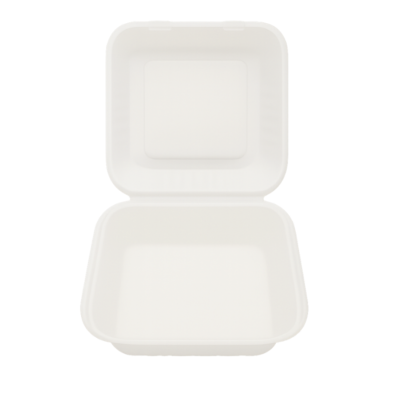 CCF Single Compartment Bagasse Molded Fiber Hinged Container 9