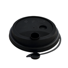 Load image into Gallery viewer, CCF 16-32OZ(D90MM) Premium PP Lid/Attached Stopper For PP Injection Cup - Black 1000 Pieces/Case