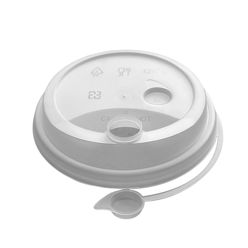 CCF 16-32OZ(D90MM) Premium PP Lid/Attached Stopper For PP Injection Cup - Clear 1000 Pieces/Case